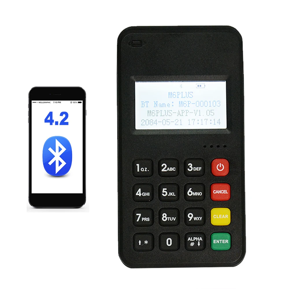 Мобильный POS для динамического QR-кода с GPRS/WIFI коммуникацией в такси и магазине M6 Plus