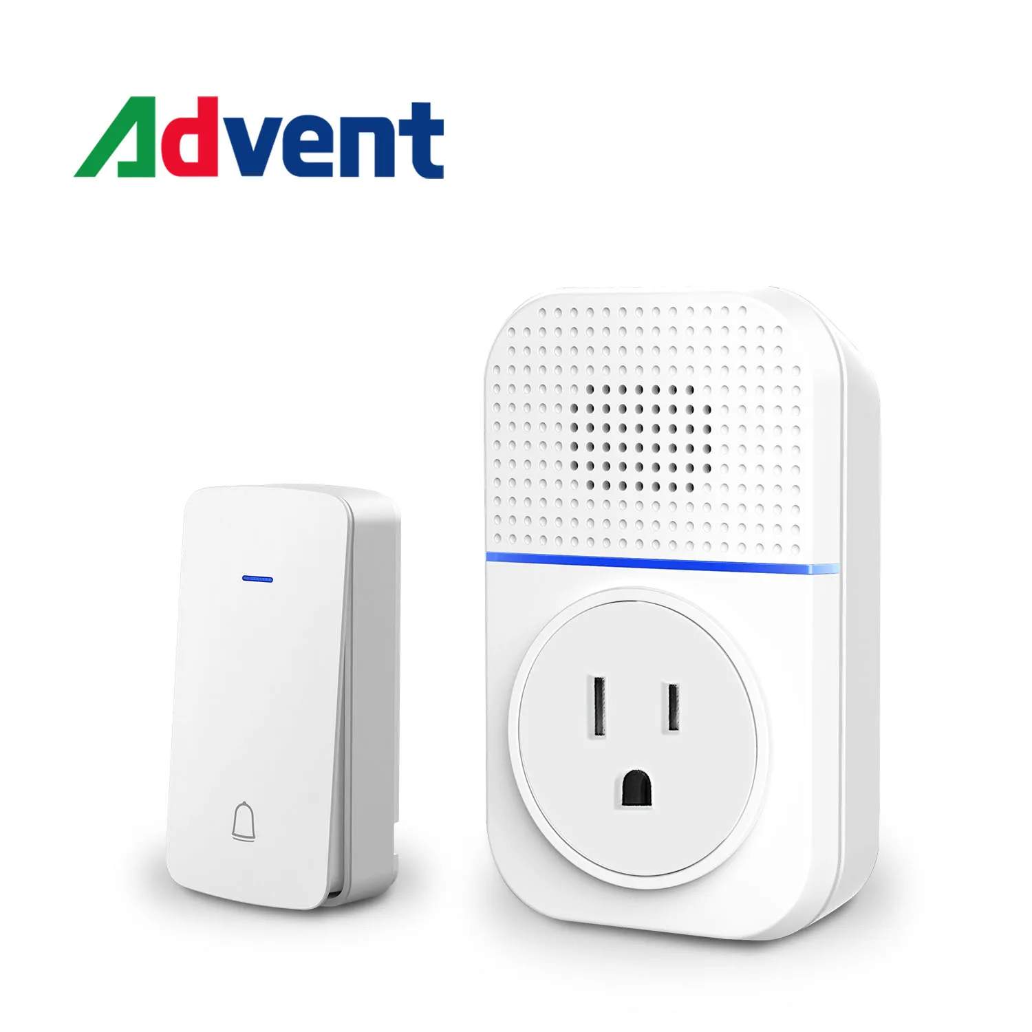 Беспроводной штекер через дверной звонок с дополнительным гнездом с кинетической батареей, без кнопочной кнопки, не требует батареи