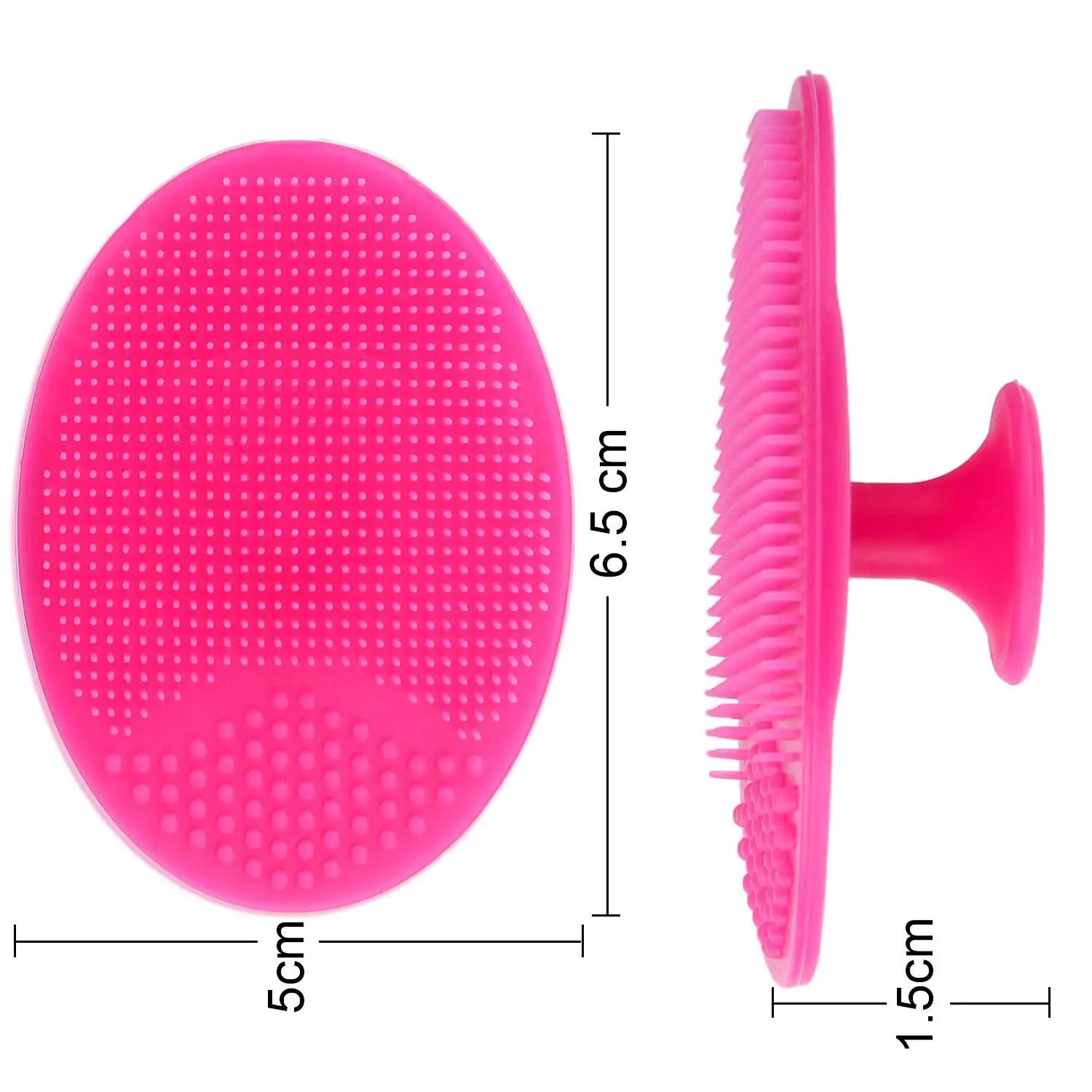 Face Scrubber, Soft Silicone Facial Cleansing Brush Face Exfoliator Blackhead Acne Pore Pad Cradle Face Wash Brush