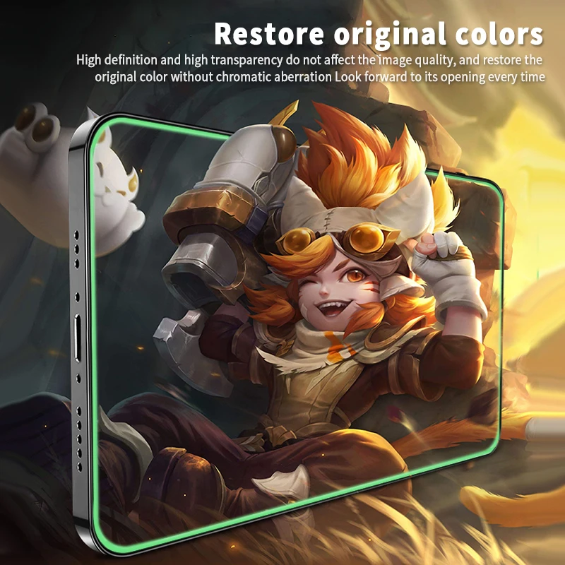 9D полное покрытие, светящаяся в темноте Защита экрана для iPhone 1112 13 14 Pro Max Mini светящееся закаленное стекло, защита экрана