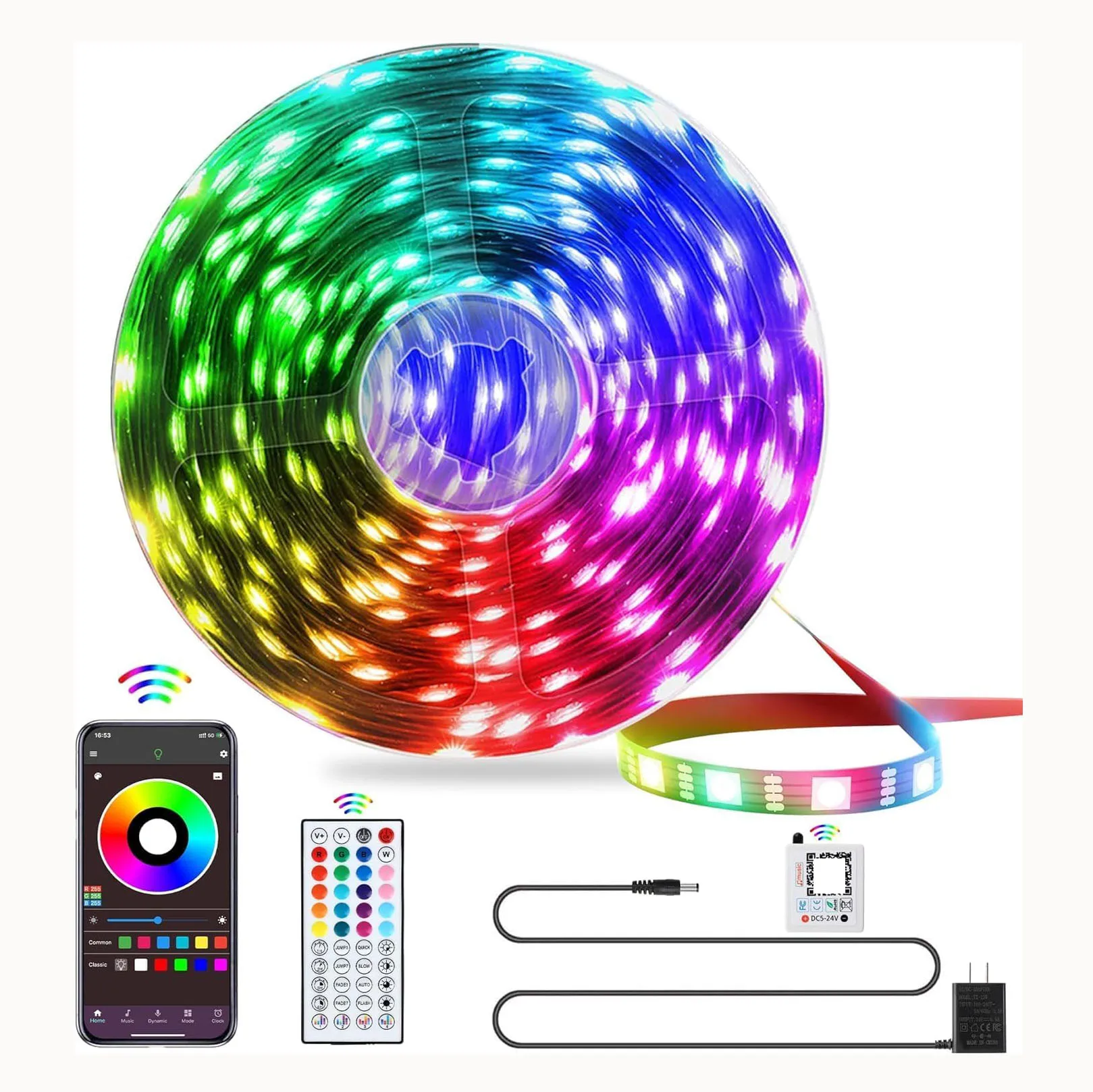 Точечные товары для гостиной 10 м 20 30 RGB инфракрасное управление Luces светящееся украшение 3535 лента освещение Светодиодная