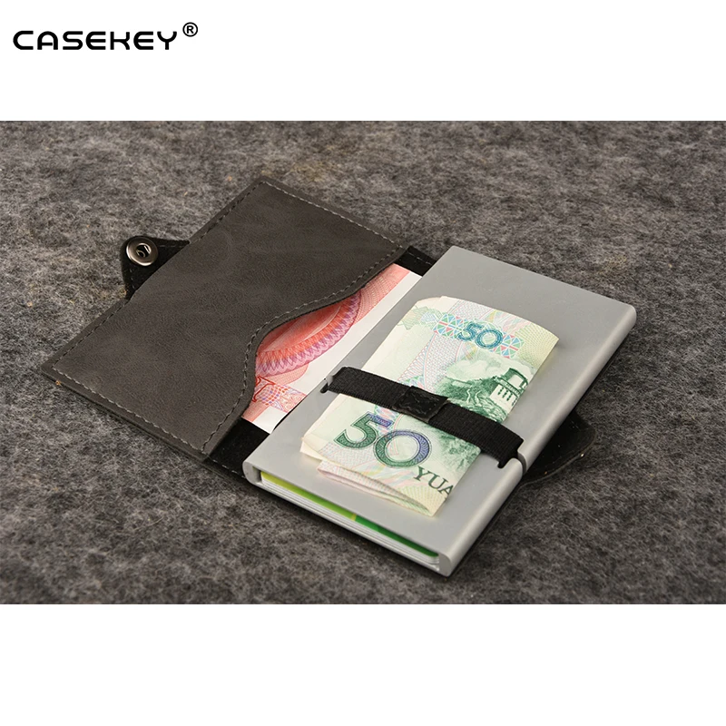  Лидер продаж 2021 Casekey винтажный держатель для кредитных карт из искусственной кожи высококачественный автоматический мужской кошелек