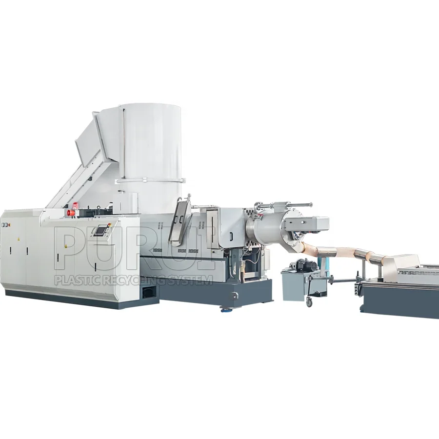 mulch film plastic recycle extruder pelletizer machine