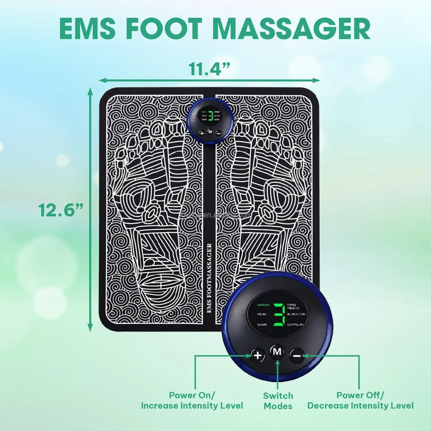 ems foot massage machine Electric feet Massager Circulation Booster for feet and Legs Folding Portable Massage Foot Mat