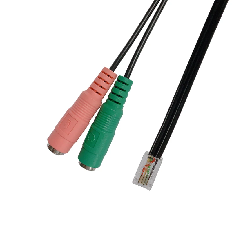 RJ11 RJ12 TO dual 3.5mm female IP Telephone Cable