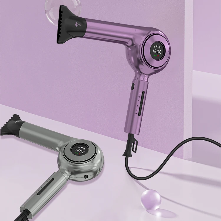 Five Plus Newest Led Display Hair Professional Blow Dryer 1800w Ionic Salon Super High Speed Bldc Hair Dryer Styler