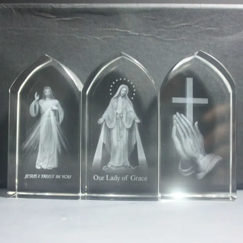 High quality fashional 3d laser crystal engraving decoration gift wedding favors