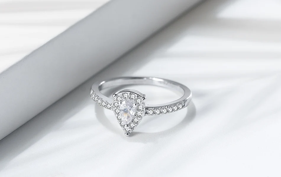 RINNTIN SR229 Fashion Unique Zircon Ring Jewelry Wholesale 925 Sterling Silver Wedding Rings