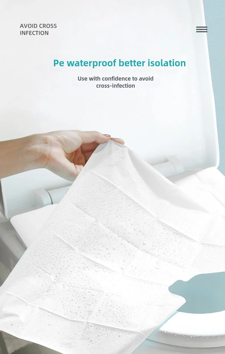 10 piece set of high-quality disposable portable toilet seat set for travel, outdoor hotels, and public use