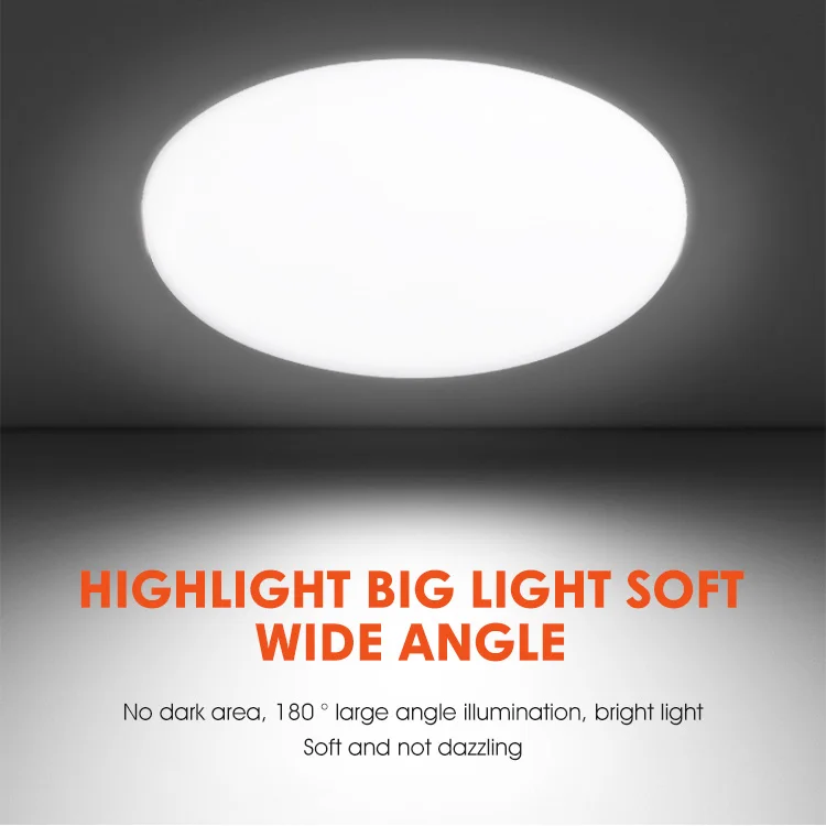 Ushine Indoor Commercial Lighting Square Round Aluminum Recessed Ceiling Slim LED Panel Light