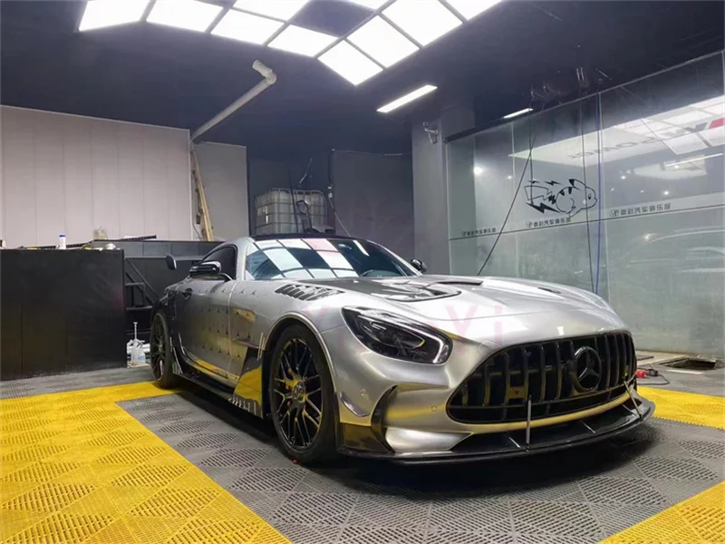 For Benz AMG GT GR Coupe BS style carbon fiber front bumper rear bumper side skirt hood body kit