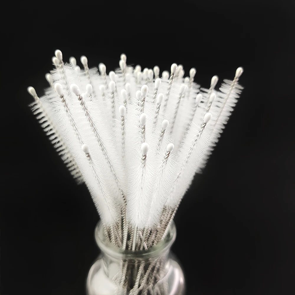 Stainless Steel Nylon Straw Cleaning Brush Drinking Pipe Tube Cleaner Baby Bottle Brush Cleaning Tools