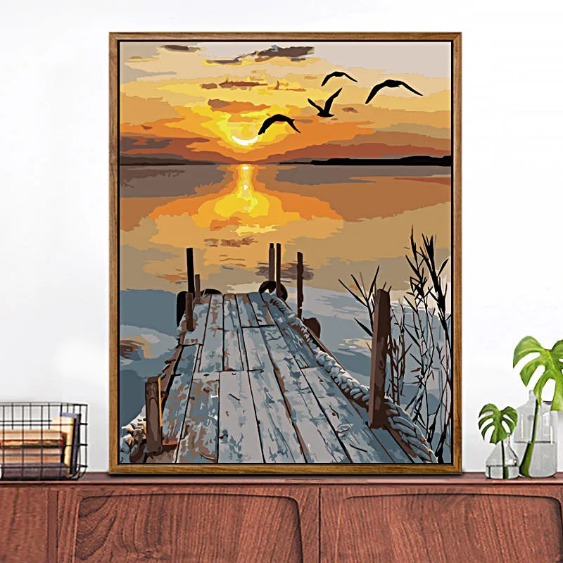 DIY ручная роспись цифровая картина маслом Акриловая начинка трансграничные киоски 40*50