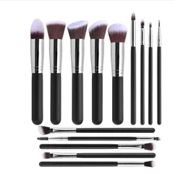 Custom logo Private Label Makeup Brush Set 14 PCS Black High Quality Matte Professional Best Foundation Pink makeup brush sets
