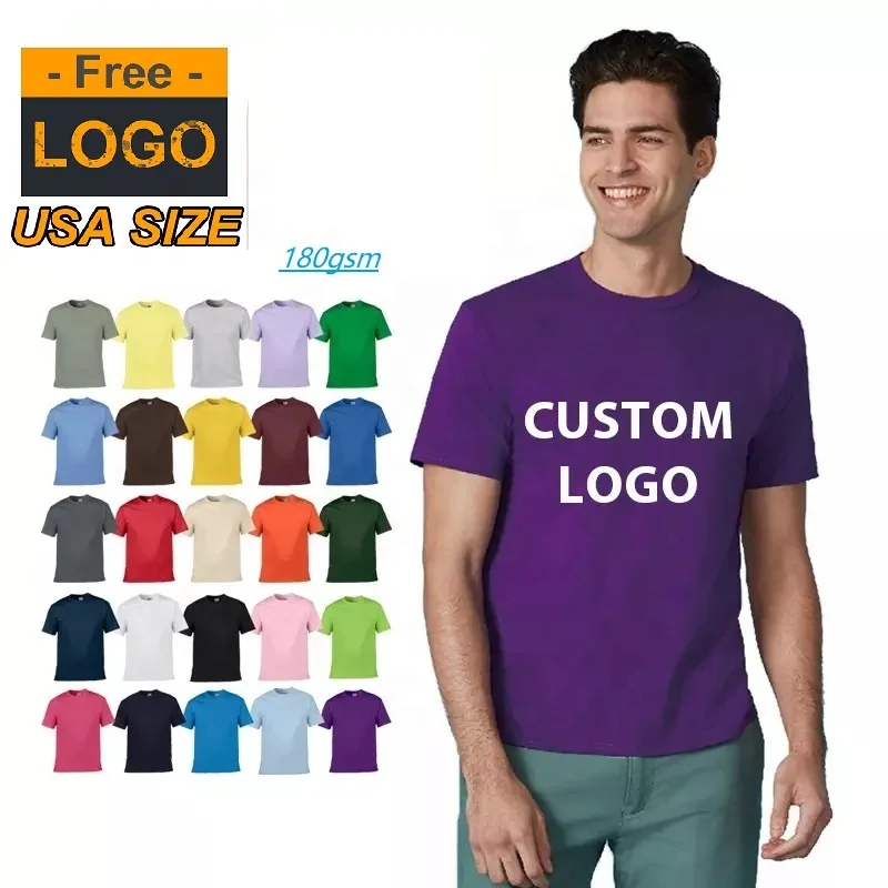 Factory price 100% cotton unisex plain t shirt, custom printed embroidered t shirt unisex  T-shirt for men