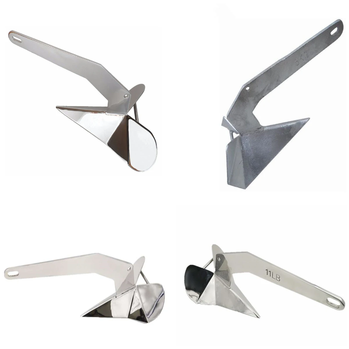 Mirror Polished Stainless Steel 316 Ship Anchor Marine Plough Anchor