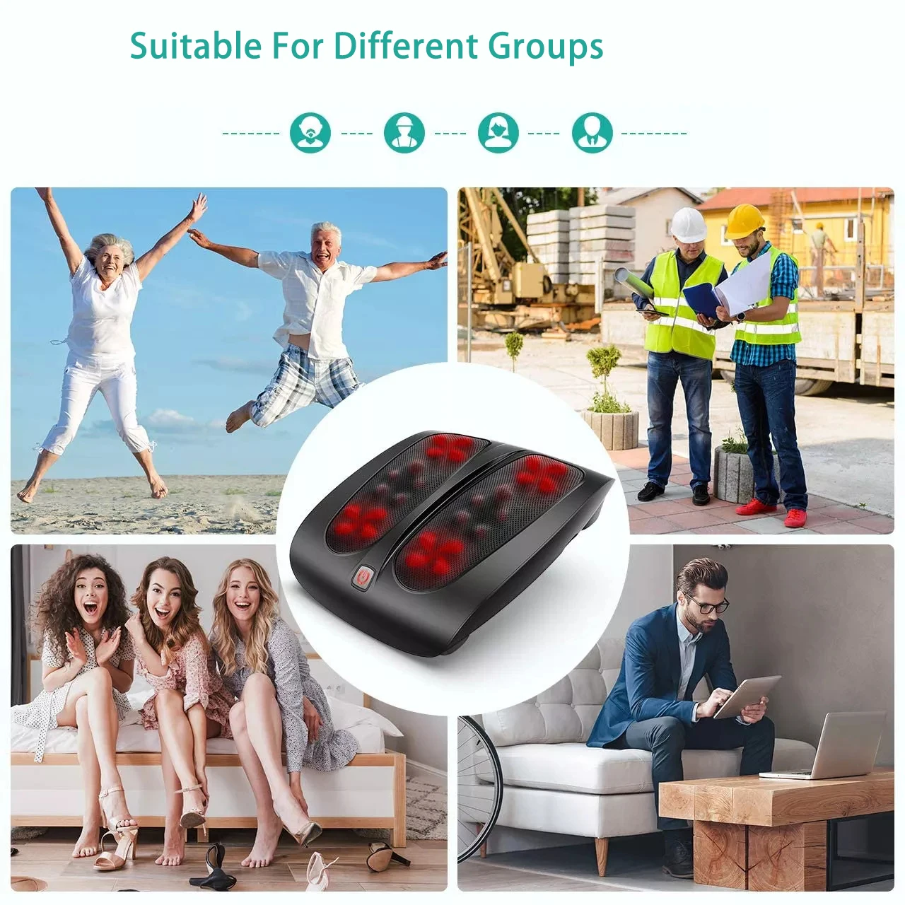New style electric acupuncture shiatsu heating foot massage  mat massage machine