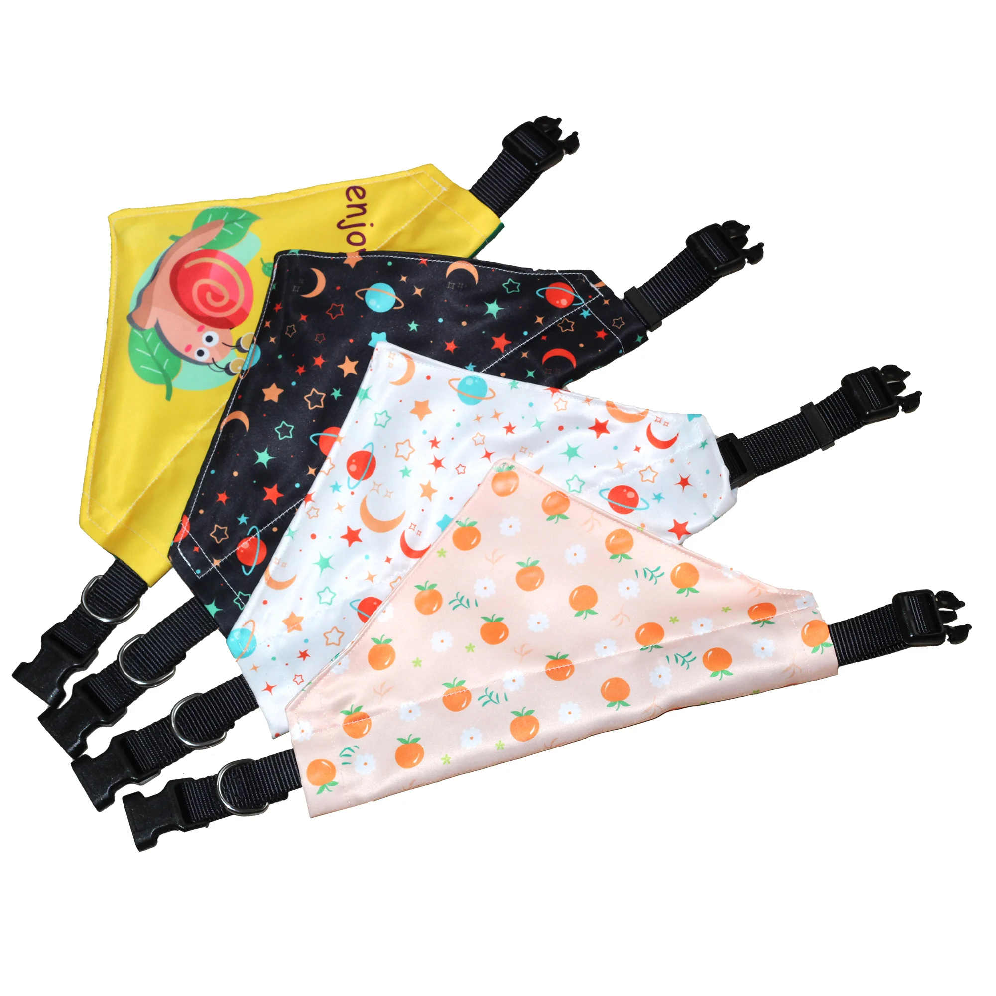 Amazon hot sales customized pet bandanas sublimation printing  dog white blank scarf bandanas