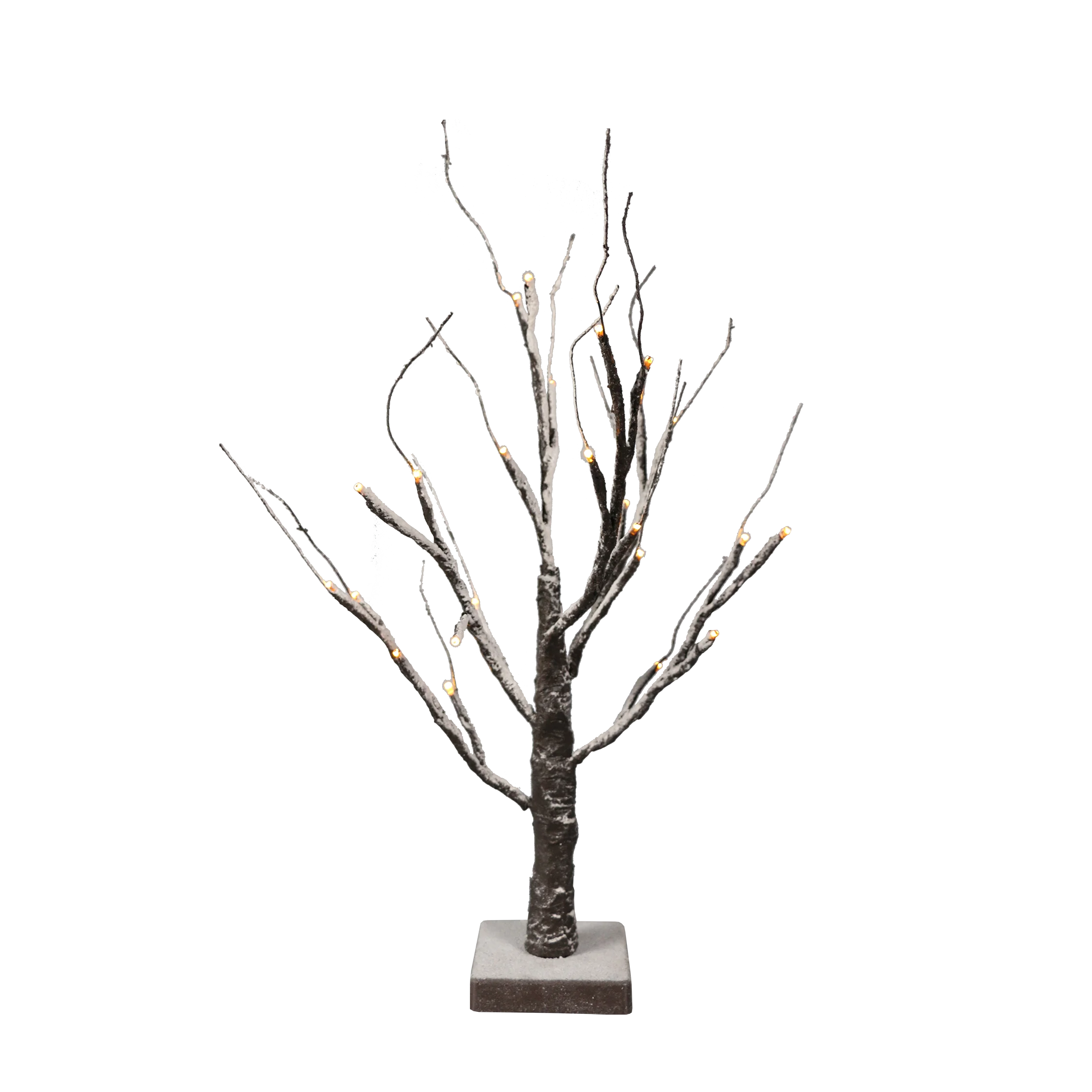 
High quality christmas warm white led tree light indoor decoration black snow tree table light 