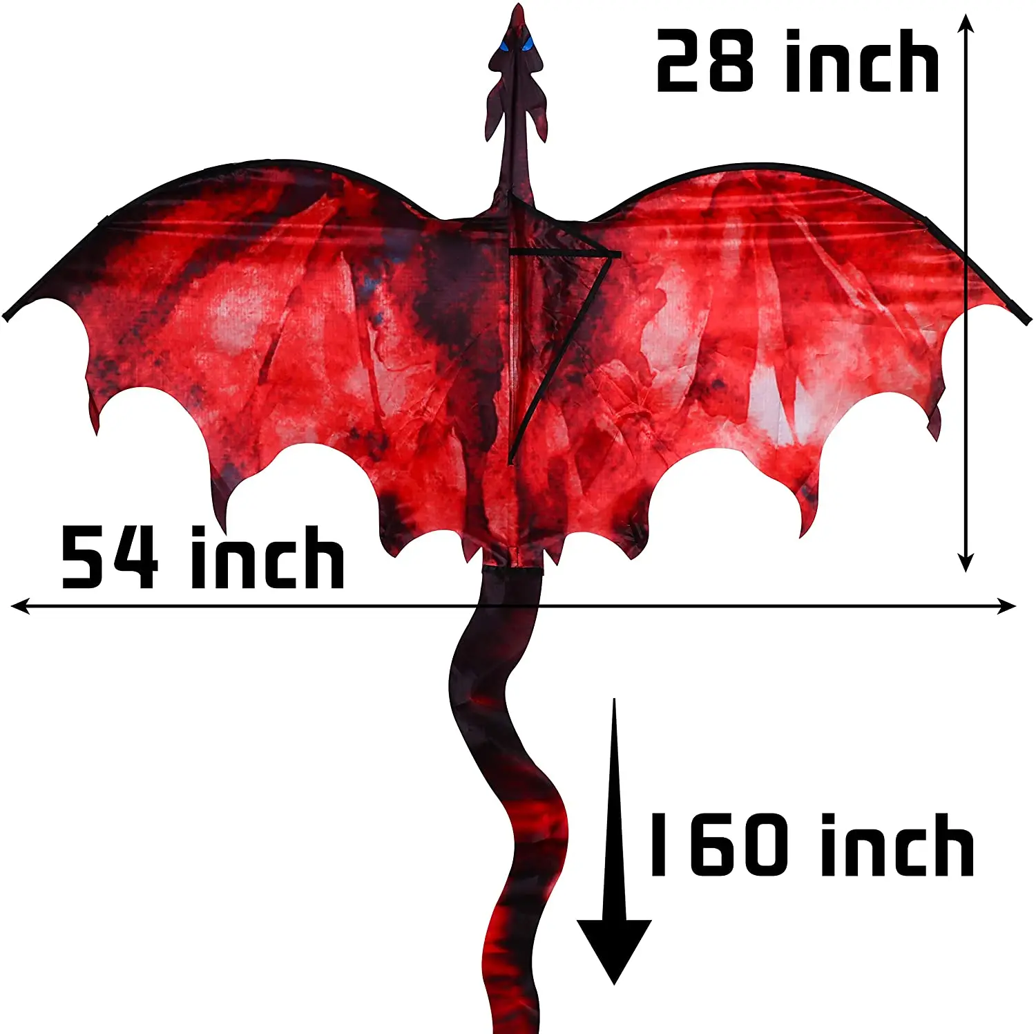 Fiery Dragon 54 огромный воздушный змей для детей и взрослых легко летать по одной линии с хвостом 160