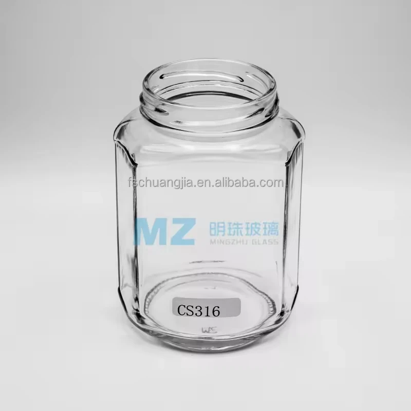 Best Honey Bear Jar Glass Unique Honey Jar Wholesale Hexagon Glass Jar for Honey