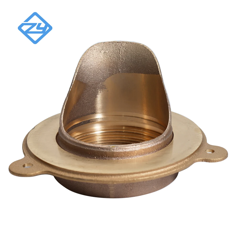 Casting Ni-Bronze Downspout Nozzle Wall Flange Roof Drains