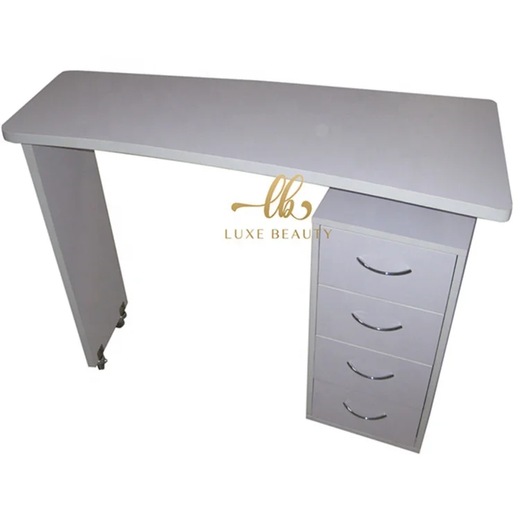 Modern Popular white Nails Table Salon Furniture Manicure Tables Portable Art Salon Acrylic Nail Table Set nail polish rack