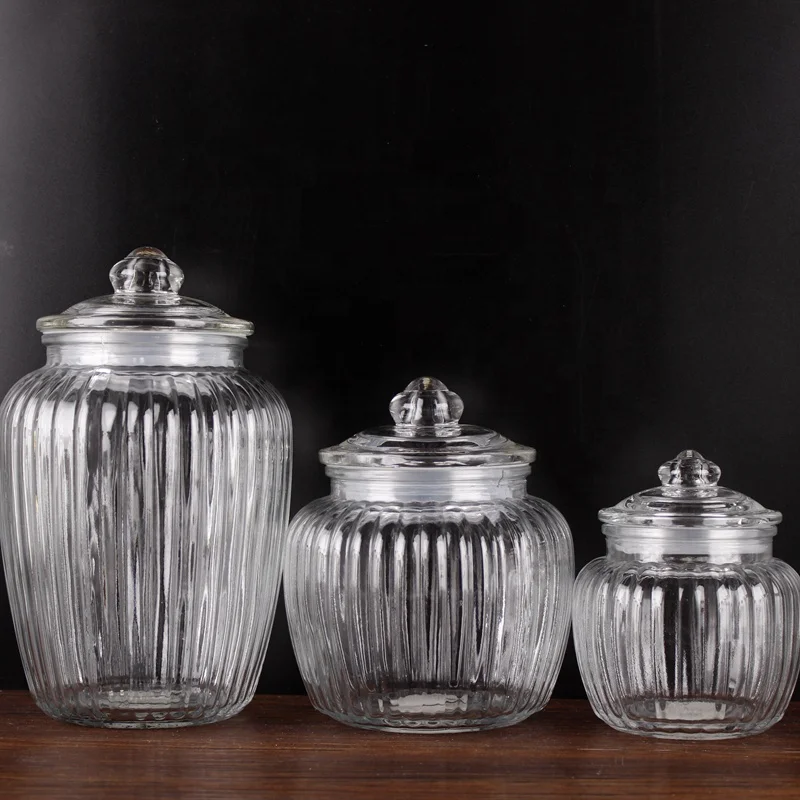 Glass Jars with Airtight Lid Canisters Sets for the Kitchen for Cookies Flour, Sugar, Rice