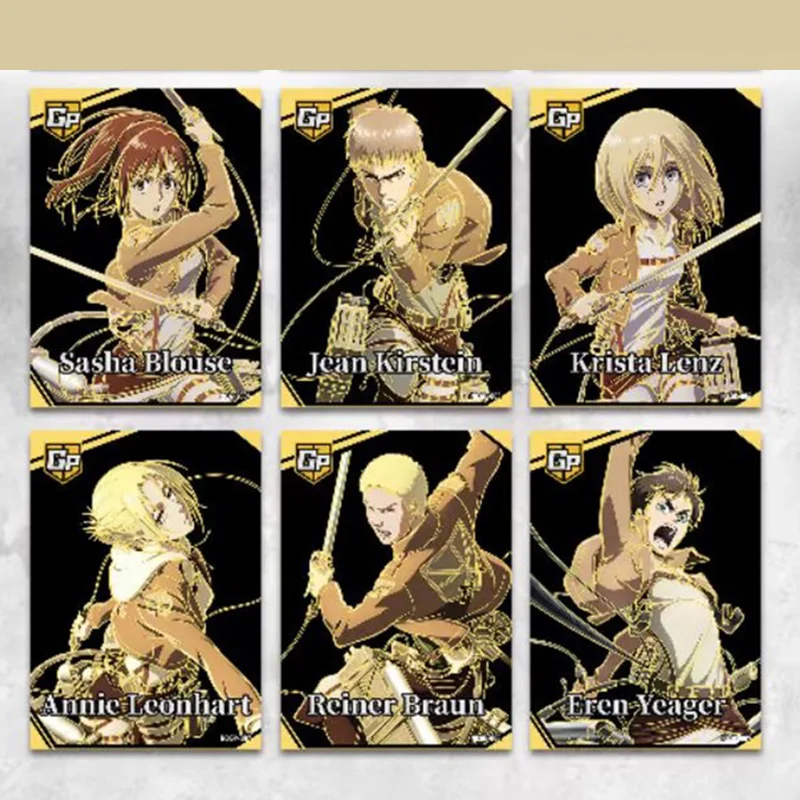Японское Аниме Нападение на Титан TCG CCG редкий Eren Jaeger Ackerman коллекционный стол игральные карты Детские Подарочные игрушки бустер коробка