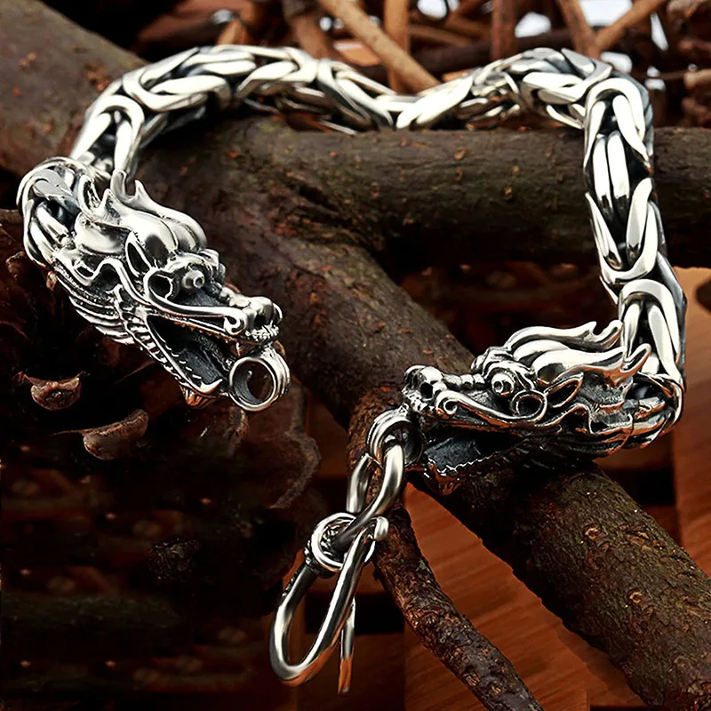 LC20240301 wholesale fashion latest Chinese dragon year charm bracelet jewelry for men