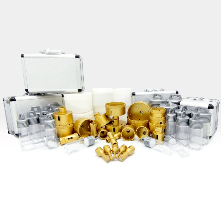 Лучшая алмазная пила с отверстиями сердцевина фарфоровая плитка гранит кварцевое стекло пилотный бит набор сверл M14