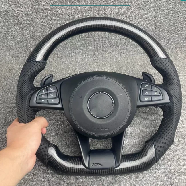 professional custom new leather steering wheel for Mercedes benz s class v class w203 w205 w204 w213 w221 amg upgrade