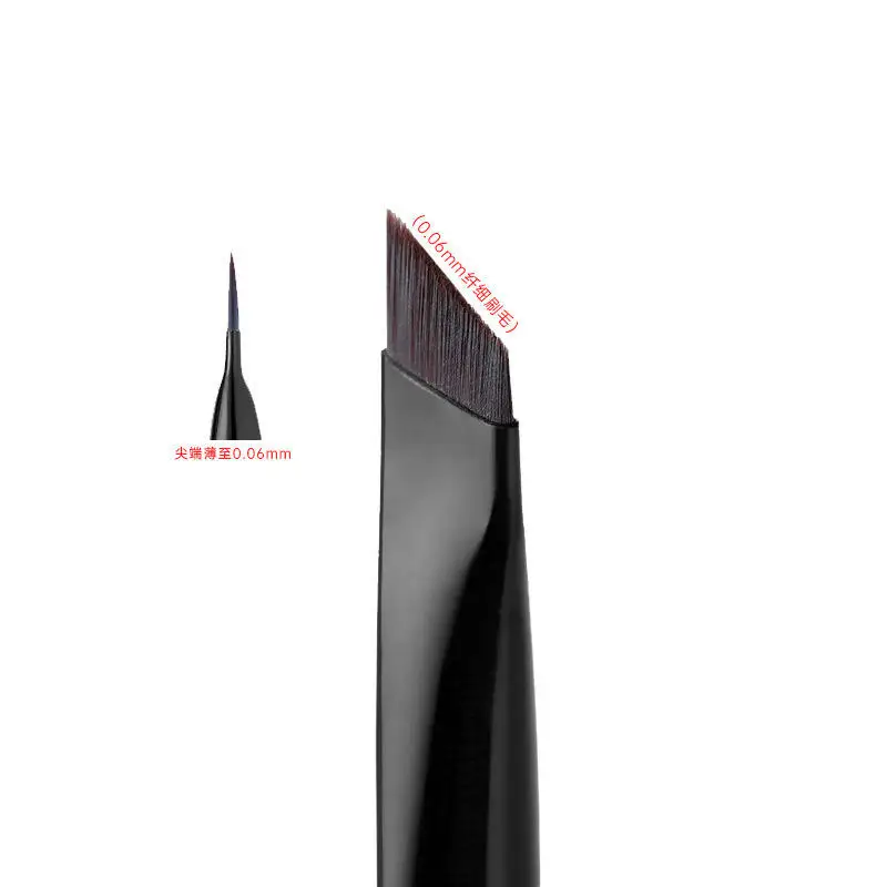 Wholesale Private Label Angled Eye Liner Eyeliner Brow Eyebrow Brush Flat Top Trending Single Slanted Angle Liner Brow Brush