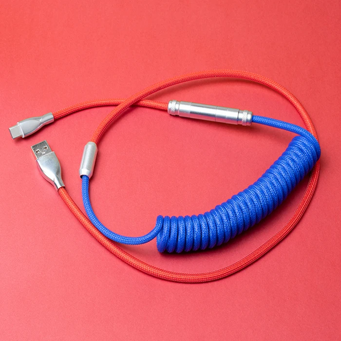 popular  wholesale  1.5M  mini plug  to USB-type C mechanical keyboard micro Custom  cable