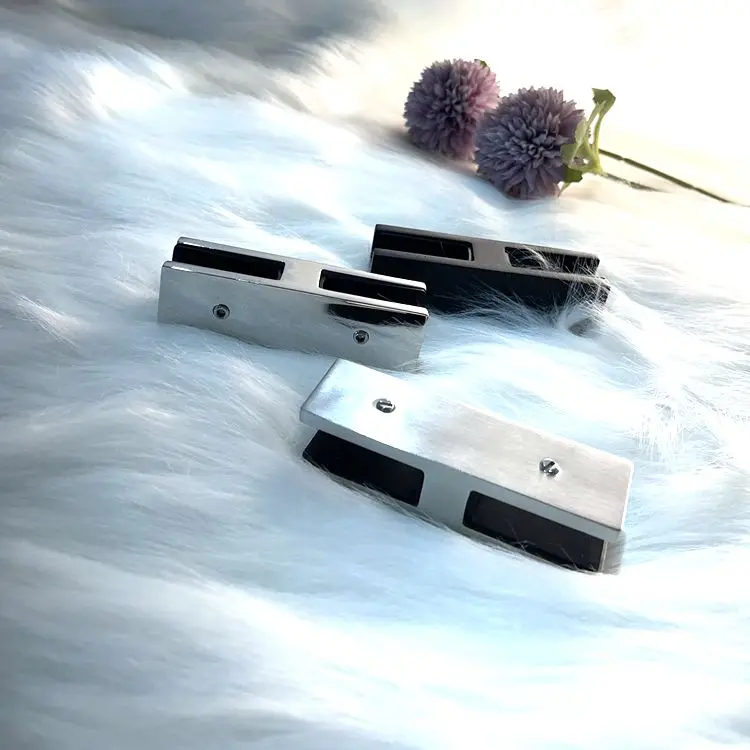 2205  stainless steel square shape glass handrail clamp clip