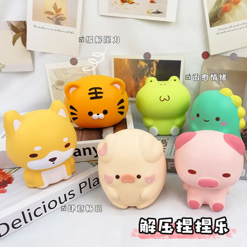 New Design Slow Rising Squishies Animal Toy Cute Pig Dinosaur Frog Squishy Toys Party Favors Goodies Bags Class Prize Toy