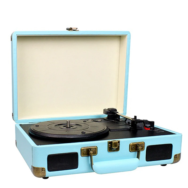 
Высокое качество звука портативный поворотный стол с 3 скоростным фонографом RCA Out Tocadiscos 