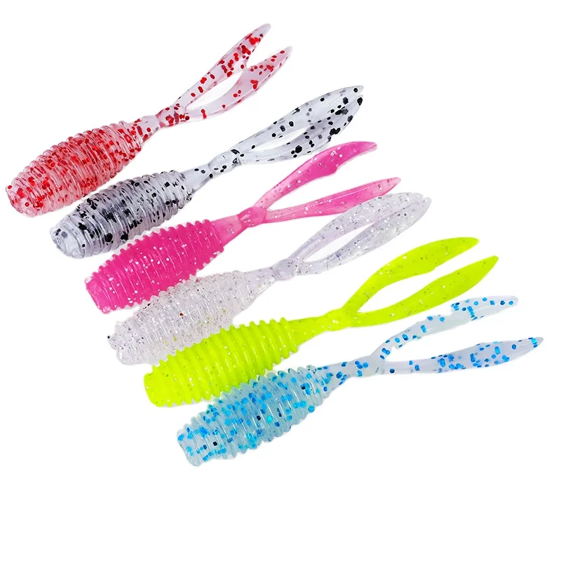 TSURINOYA  Fishing lure RM-2003 46mm 0.5g Ajing Soft Lure Double Tail Rockfish Trout Soft Bait