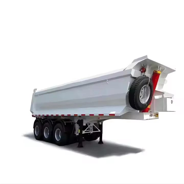 High quality rear dump semi-trailer/rollover trailer made in China factory /20 years of factory manufacturing experience