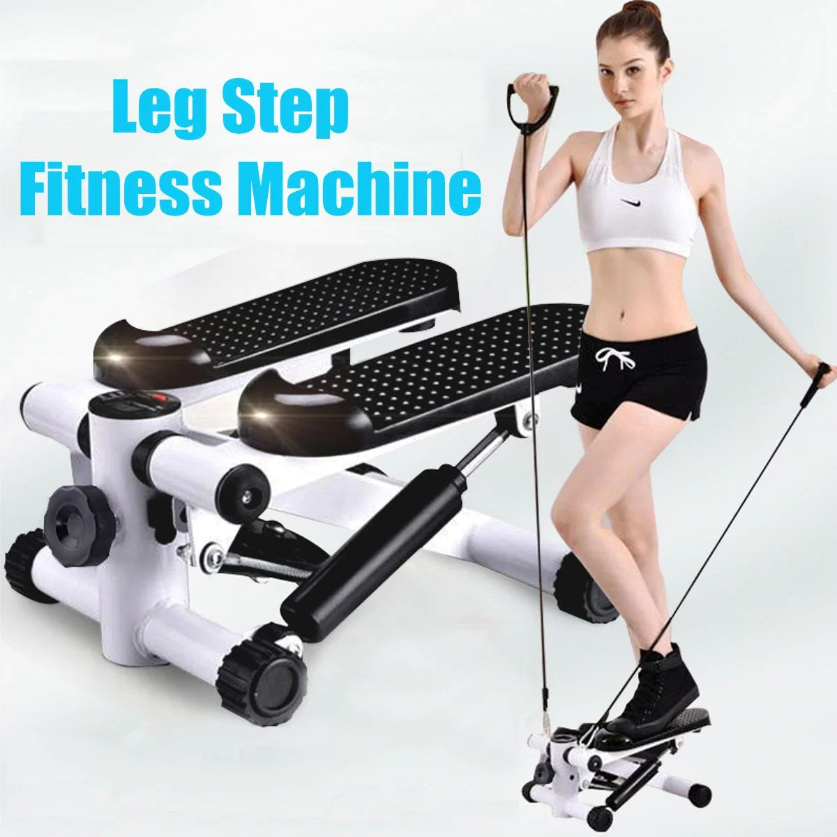 
Mini Treadmill Steppers Home Quiet Hydraulic Stair Climber Fitness Equipment Lose Weight And Thin Legs Machine With 2rope 