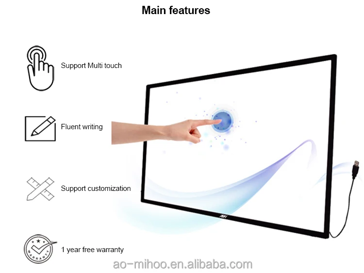 IR Multi Touch Screen Panel/Pcap Touch Screen Usb Touch Scree for lcd panel