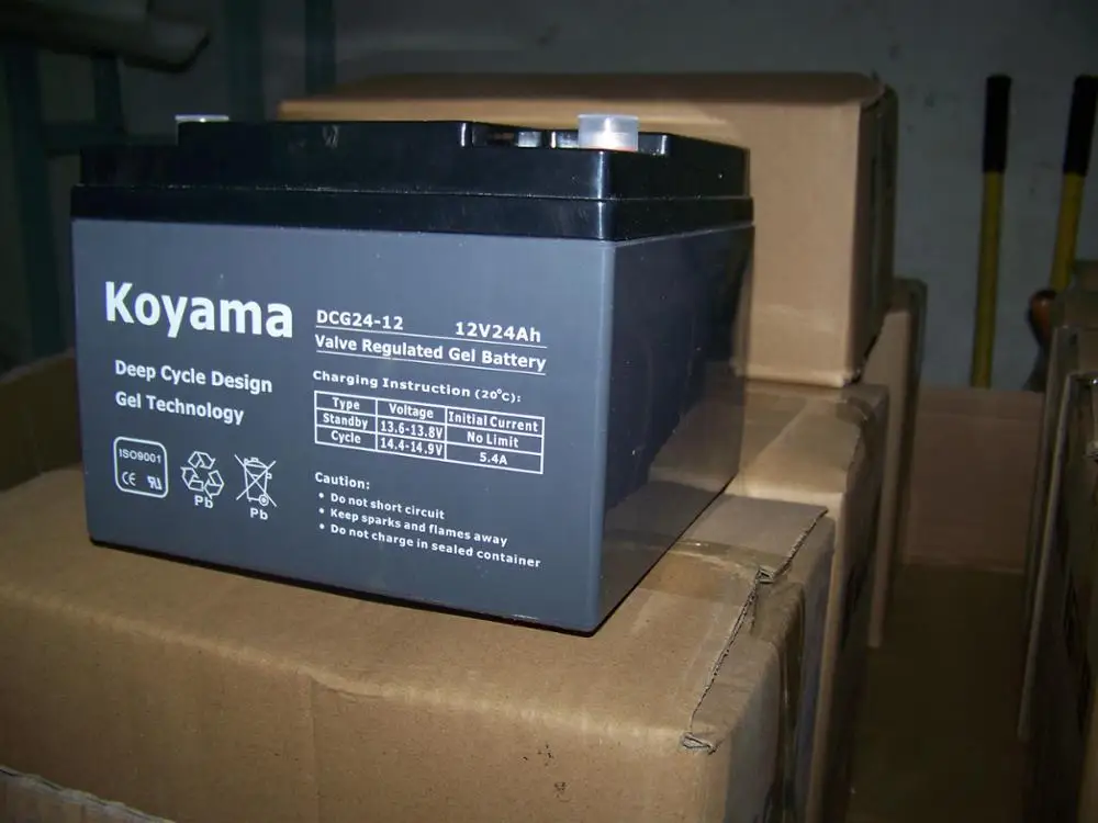 12V 24AH Deep Cycle Gel Battery for Electric Scooter/e-bike
