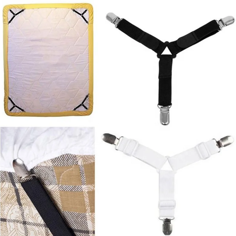 Bed Sheet Holder Straps Clip Corner Bands Suspenders For Flat Or Fitted Sheets Multi Colors Bedsheet Holders