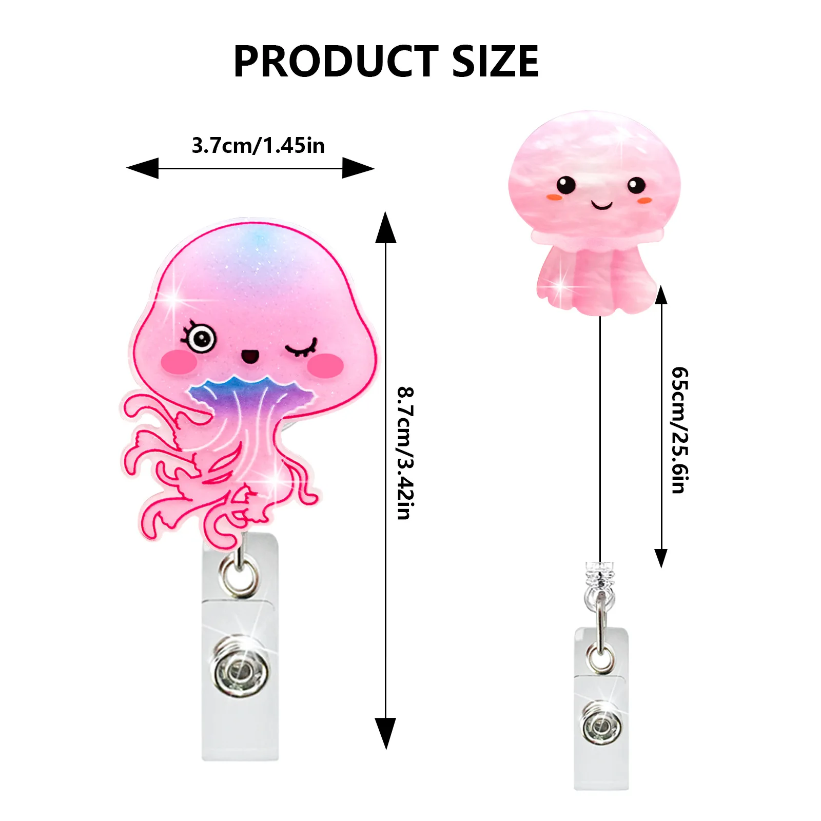 ABS Plastic Badge Reel Cute Octopus Dolphin Marine Animal Badge Holder Worker Clothing Decoration Nurse Office Gifts