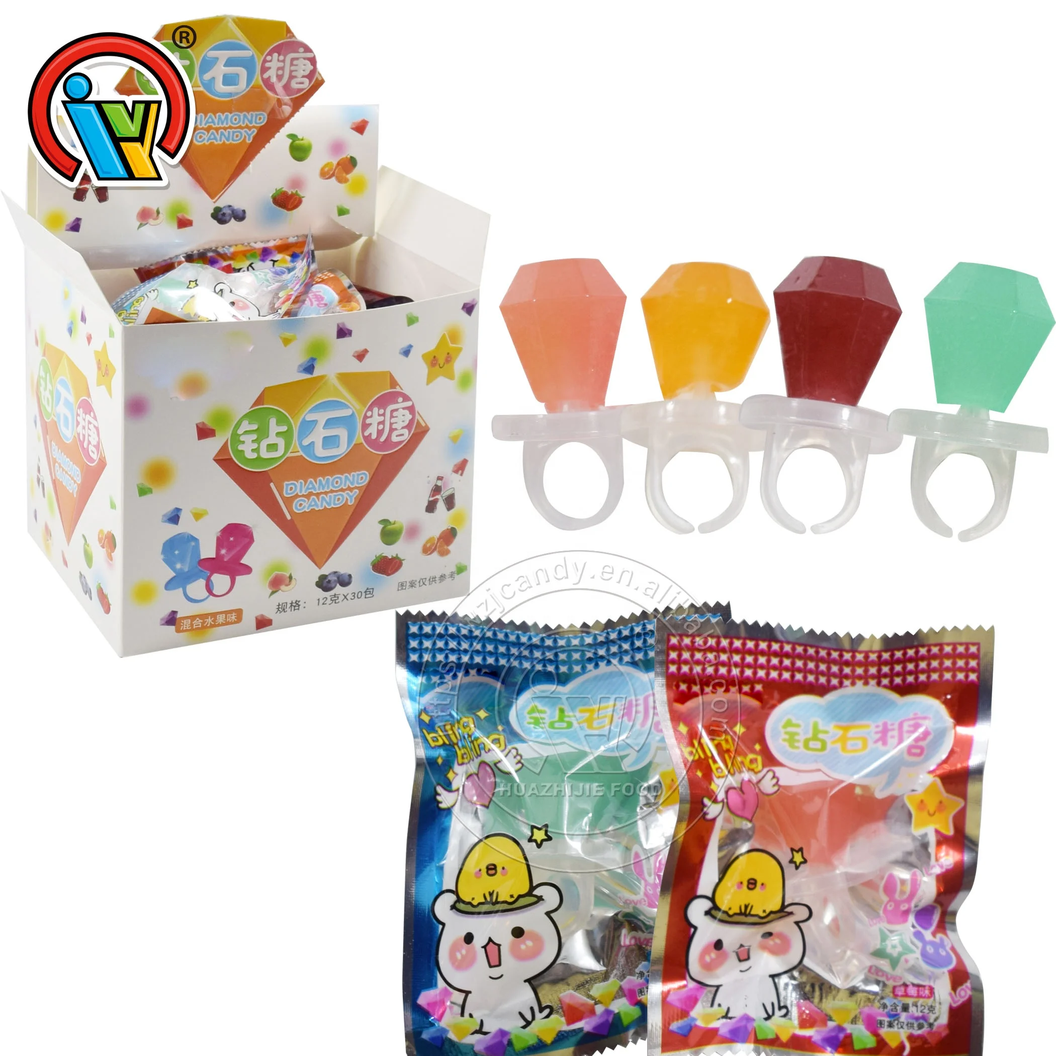 Fruit Flavor Diamond Ring Lollipop Candy