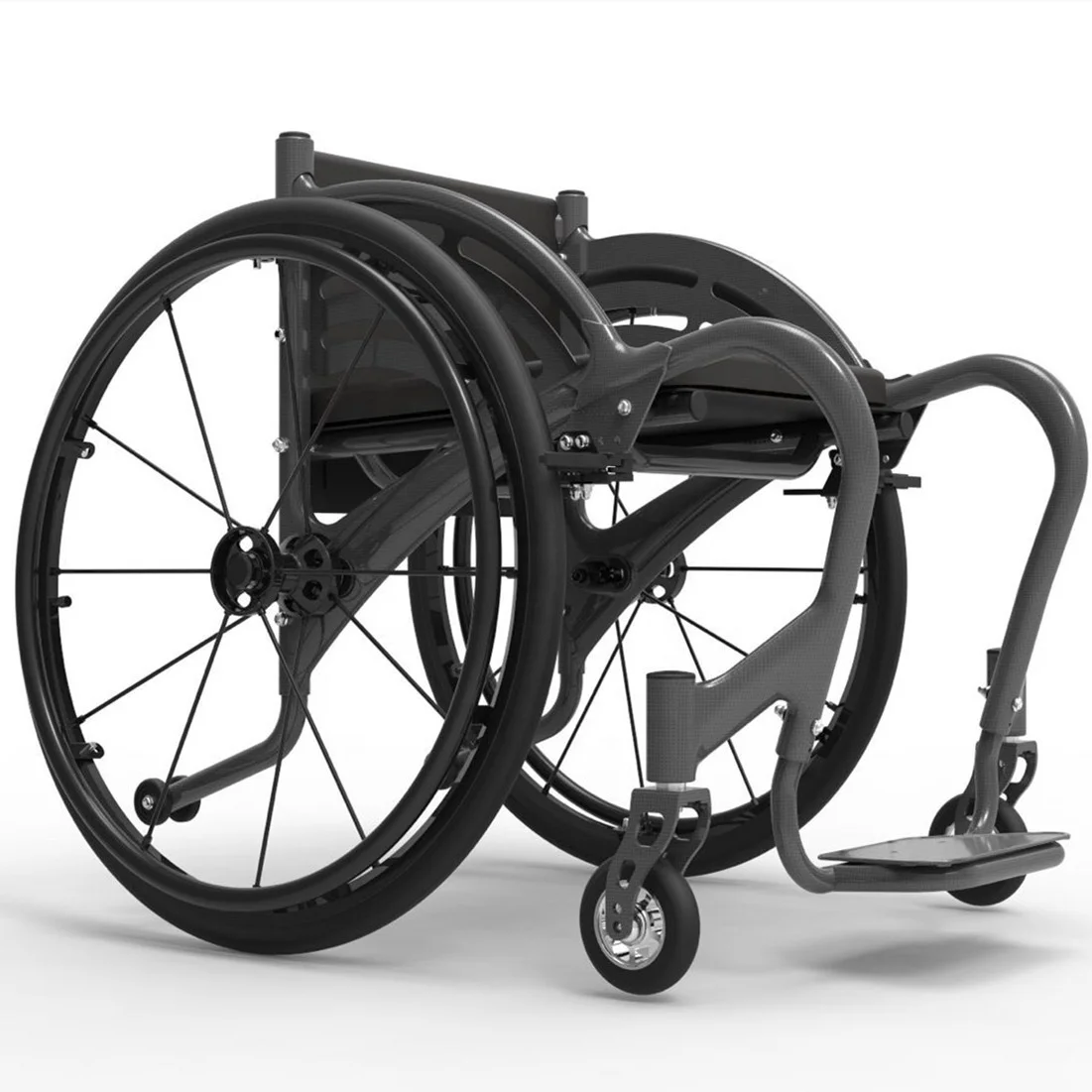 Fashion modern leisure sports super light rigid carbon fiber wheelchair