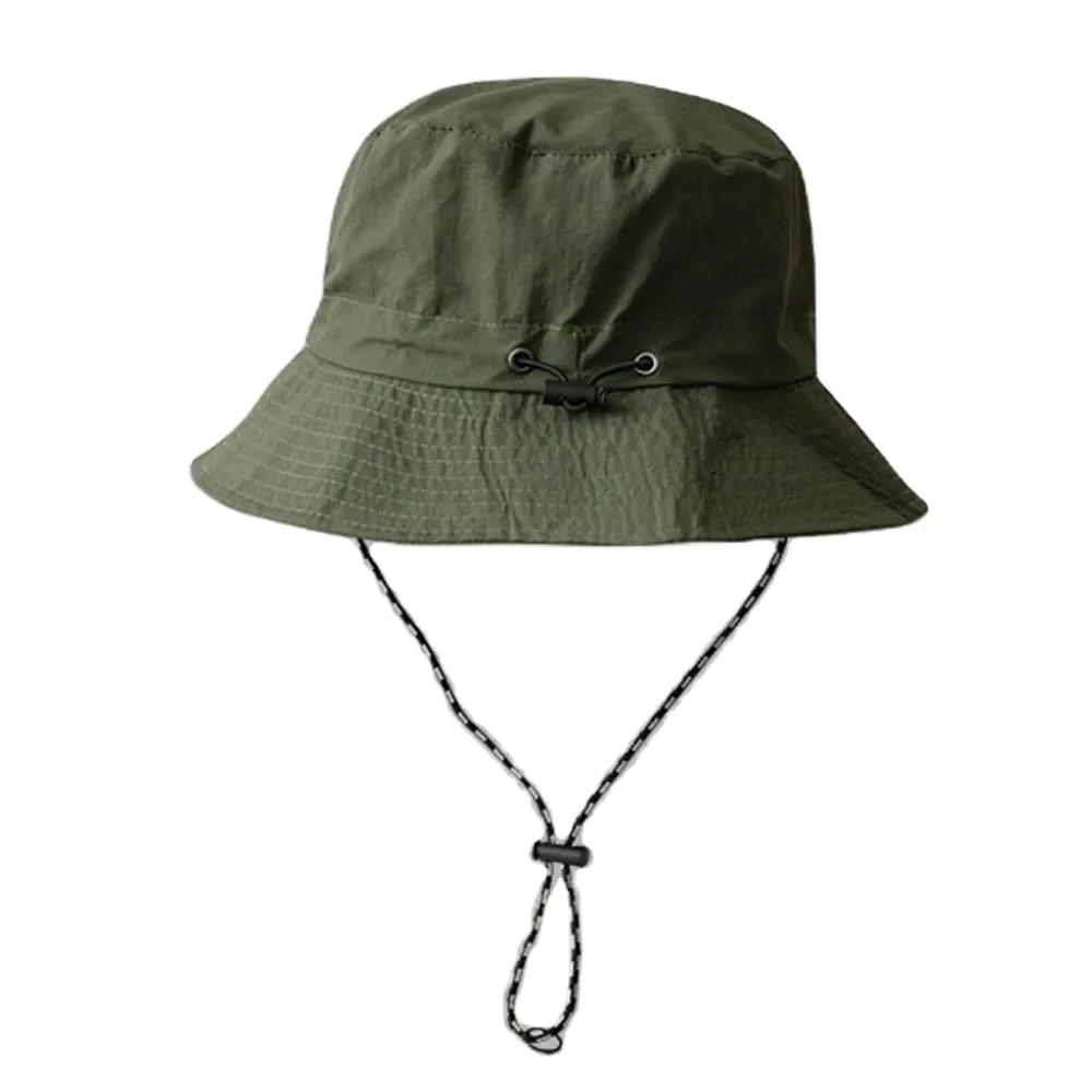 Men Women Summer Sun Safari Hat Packable Waterproof Fishing Hiking Hat Outdoor Nylon Bucket Hat With Foldable Pouch Brim