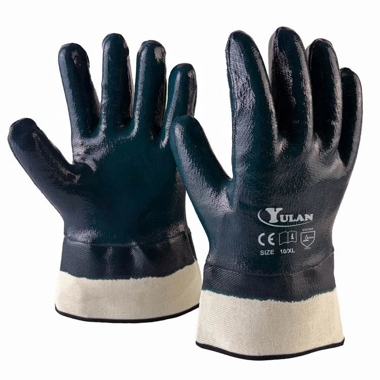 Yulan DNC304 Construction Nitrile Coated Heavy Duty Work Glove Oil & Chemical Resistant