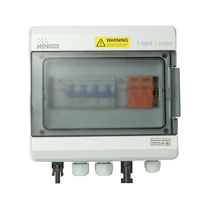 KINEE IP65 DC 1string 500V/1000V 1 IN 1 OUT Solar pv combiner box Array Power Solar Pv String box for solar panel solar system