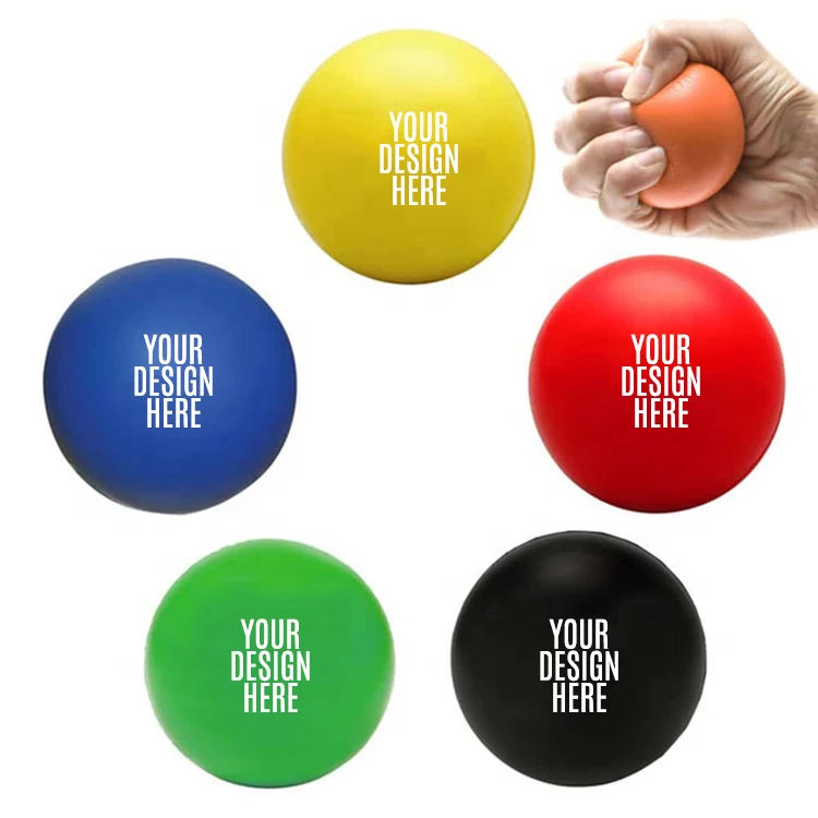 Custom Logo Printed Assortment Stress Relief Toys PU Stress Ball for Kids and Adults